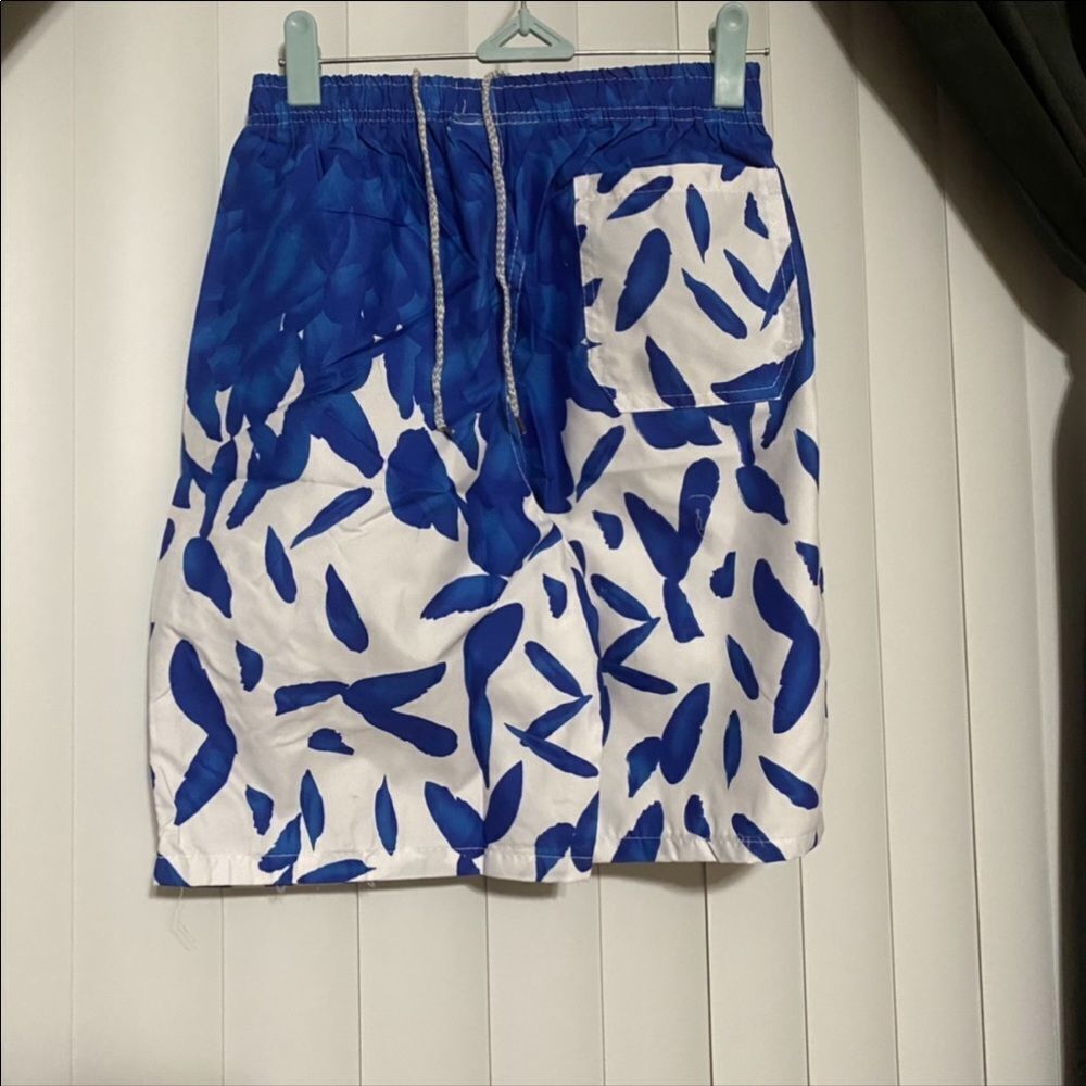 Mens/Boys swim trunks blue/white